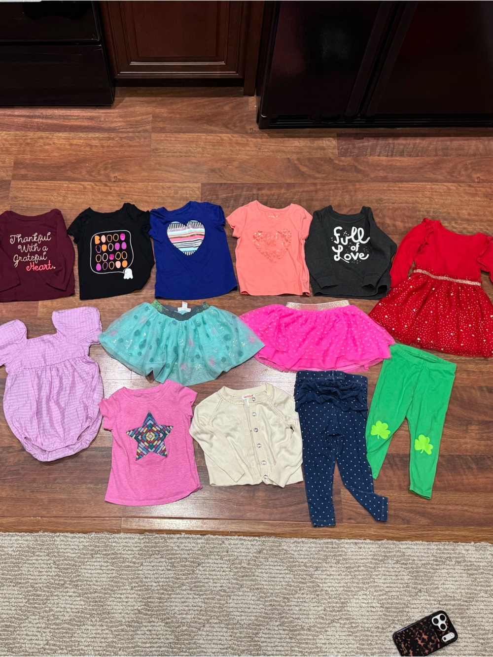 Cat & Jack - Bundle - T-shirts, Dresses, Skirts, Pants, and Romper - 13 Items